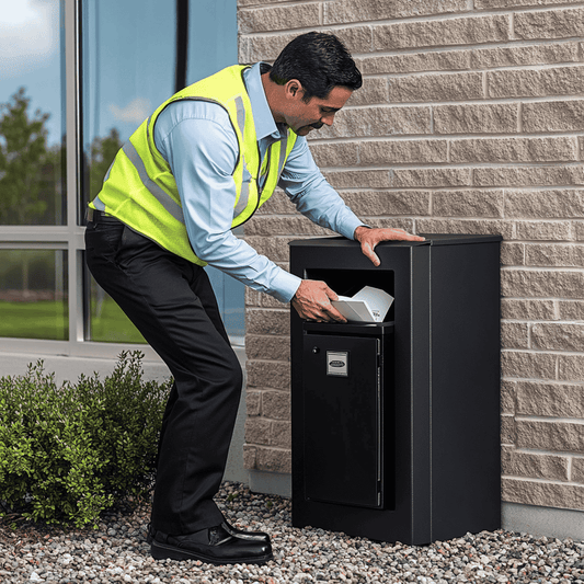Outdoor secure drop safe box, ideal for safe package delivery and mail security | The Safe Havens