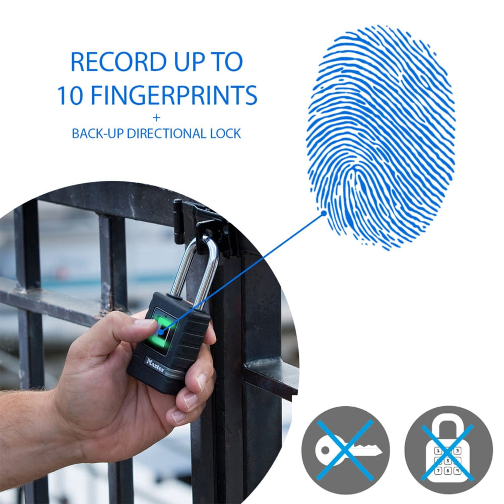 Master Lock Biometric Padlock 4901EURDLHCC - The Safe Havens