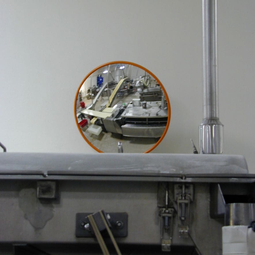 Stainless Steel Food Processing Mirror 450mm - The Safe Havens