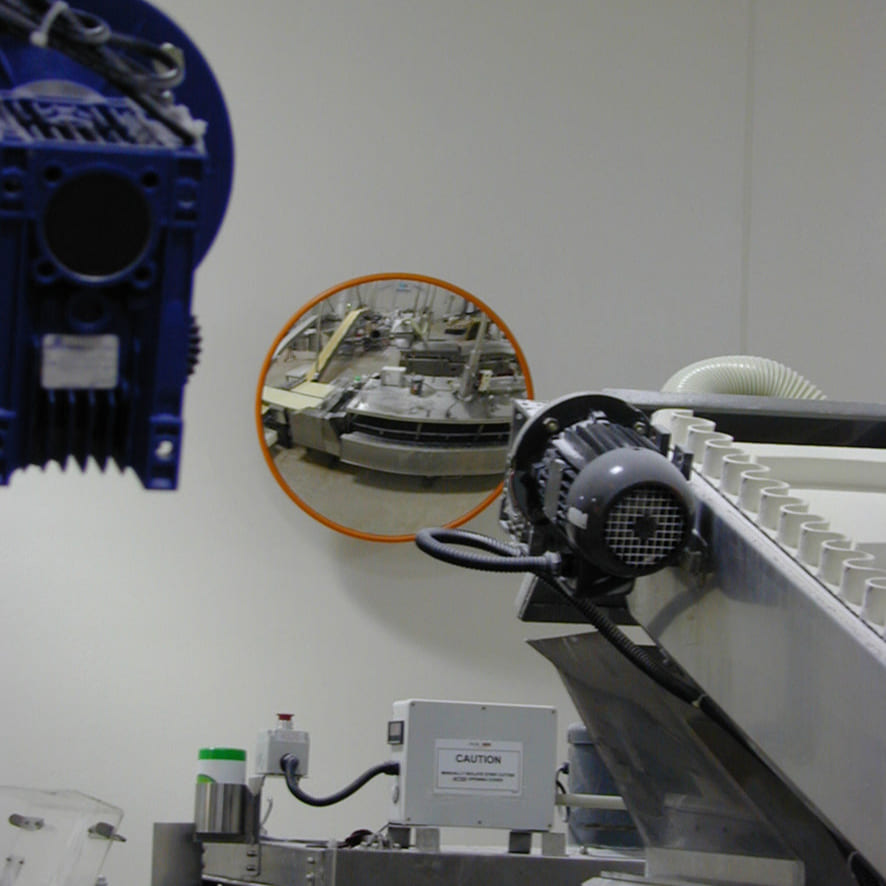 Stainless Steel Food Processing Mirror 450mm - The Safe Havens