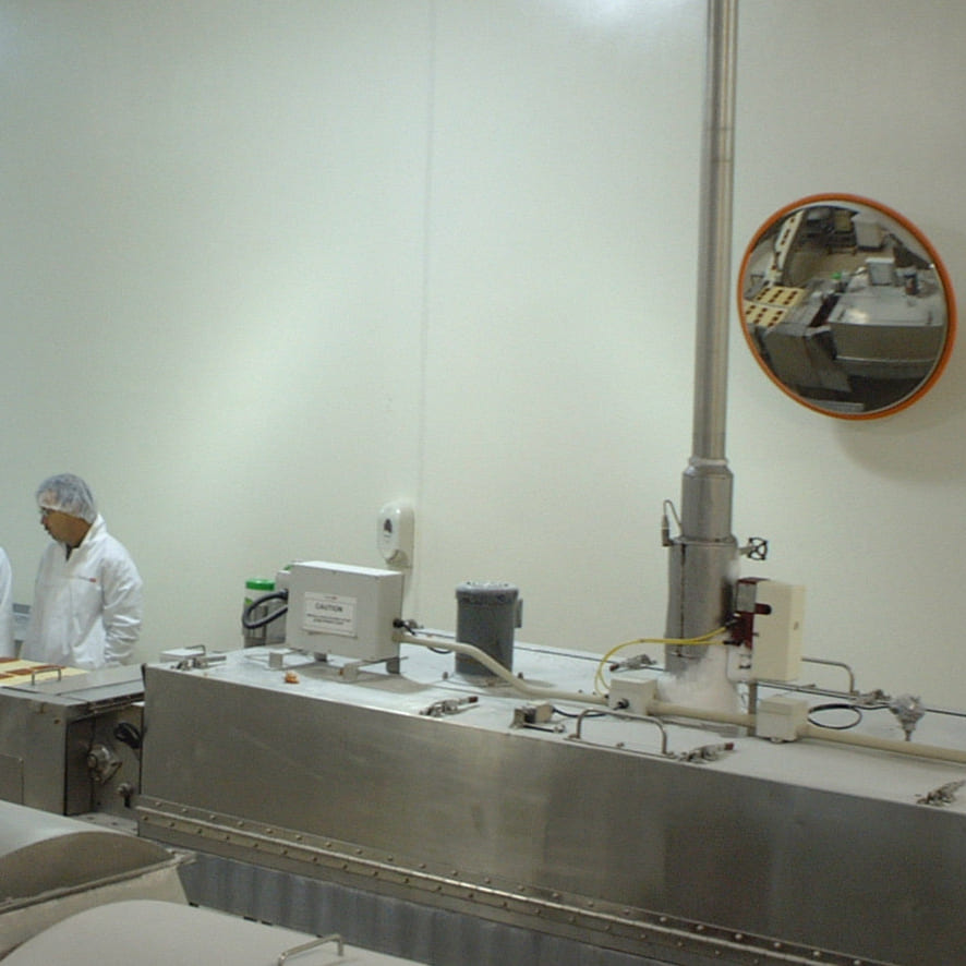 Stainless Steel Food Processing Mirror 600mm - The Safe Havens