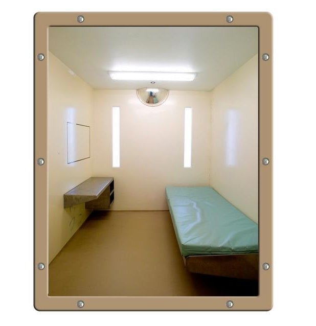 Flat Stainless Steel Vanity Mirror - Anti-Ligature 500 x 400mm - The Safe Havens