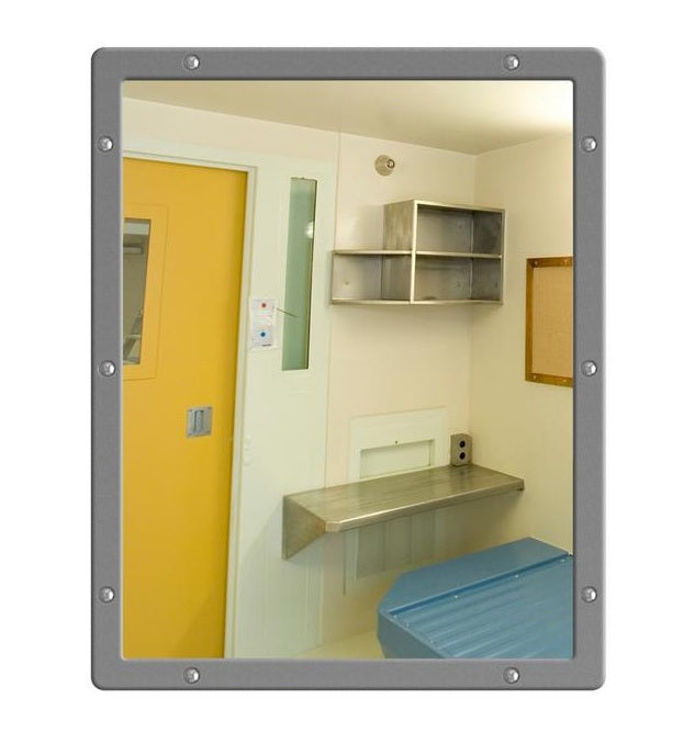 Flat Stainless Steel Vanity Mirror - Anti-Ligature 400 x 300mm - The Safe Havens