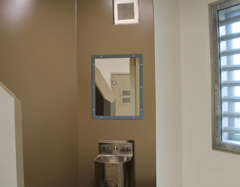 Flat Stainless Steel Vanity Mirror - Anti-Ligature 500 x 400mm - The Safe Havens