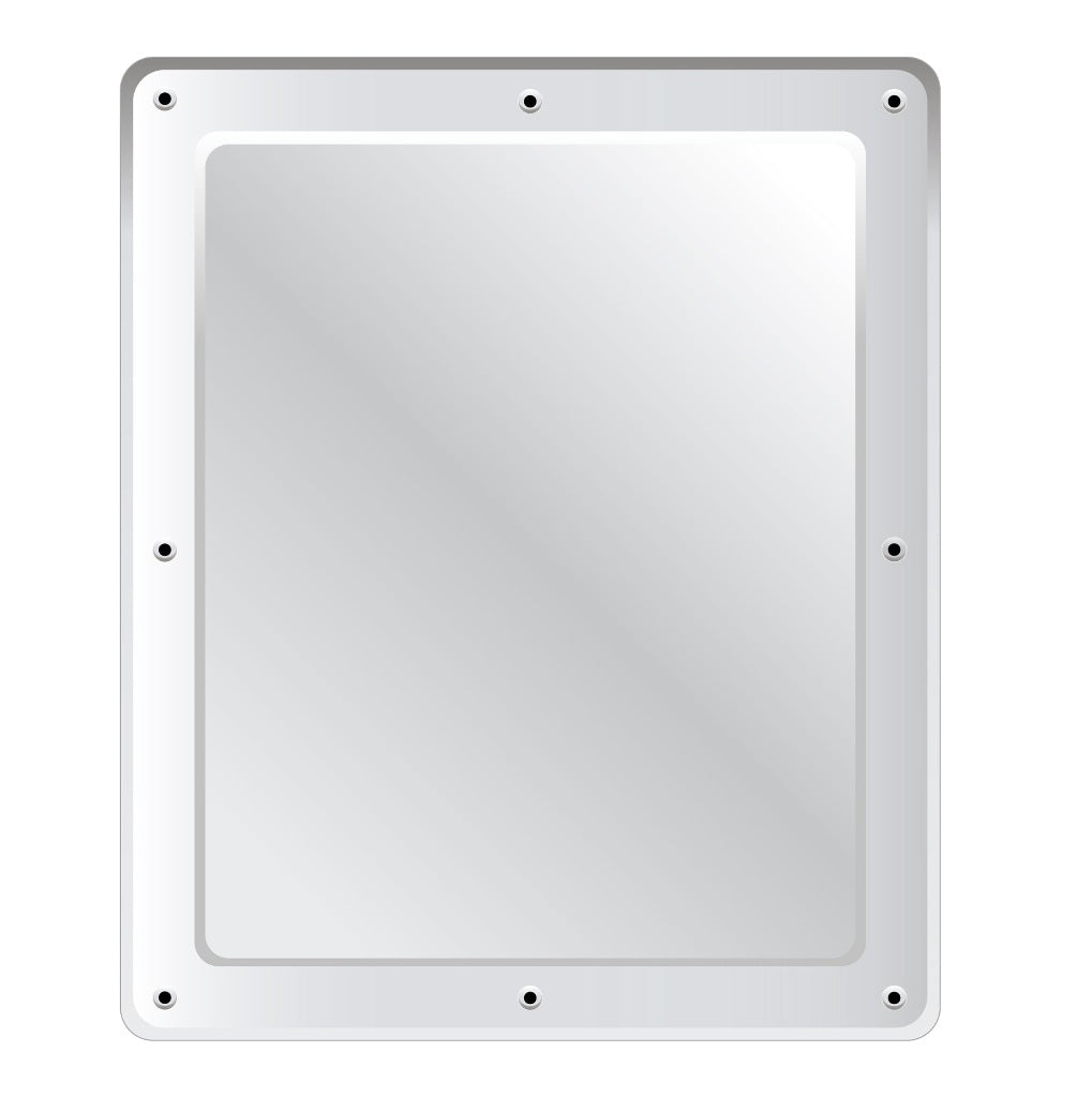 Flat Polycarbonate Vanity Mirror - Anti-Vandal 600 x 500mm - The Safe Havens