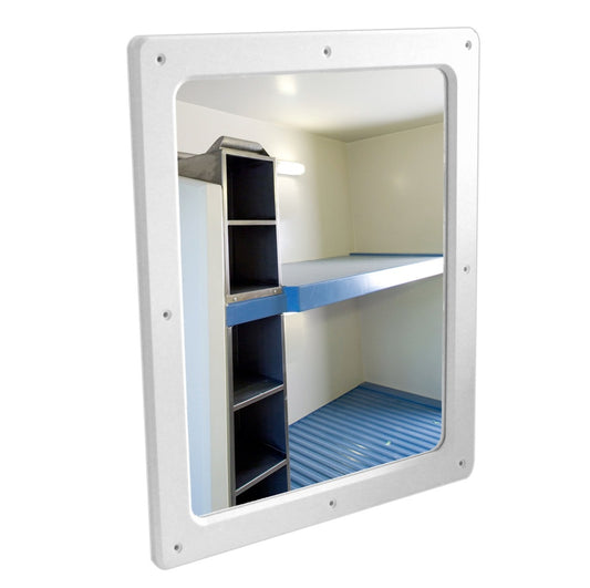 Flat Polycarbonate Vanity Mirror - Anti-Vandal 600 x 500mm - The Safe Havens