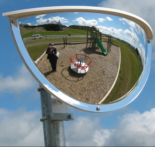 Exterior Half Face Convex Mirror (600mm) - The Safe Havens