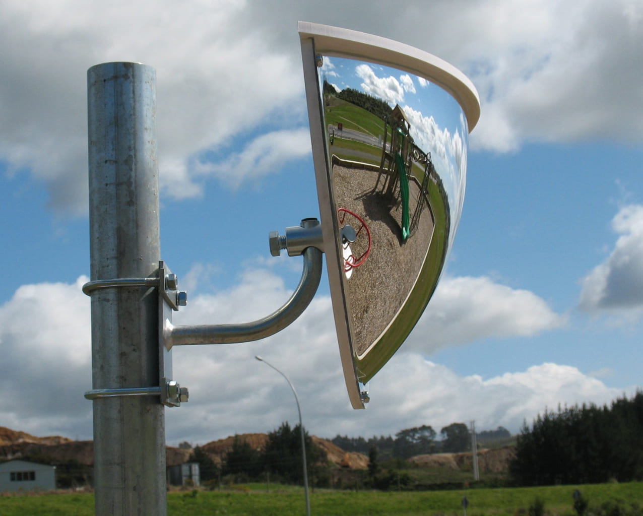 Exterior Half Face Convex Mirror (600mm) - The Safe Havens