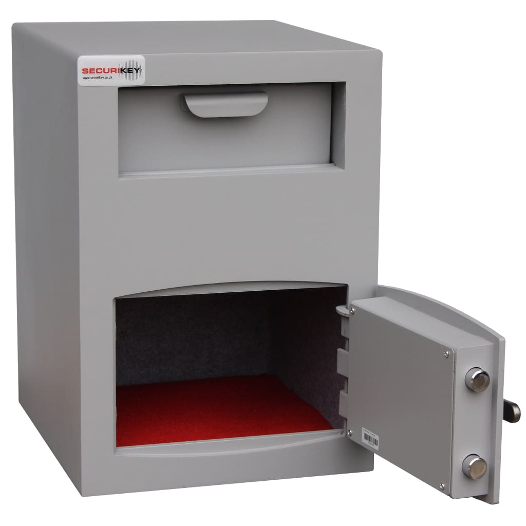 Mini Vault Deposit Silver 2 Key Locking - Securikey - The Safe Havens