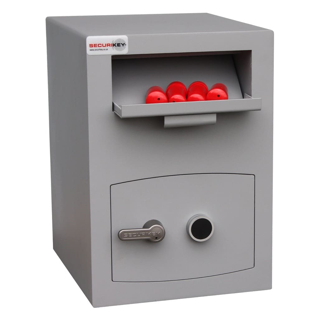 Mini Vault Deposit Silver 2 Key Locking - Securikey - The Safe Havens