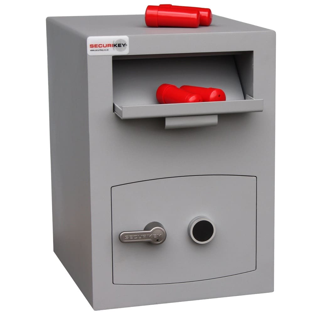 Mini Vault Deposit Silver 2 Key Locking - Securikey - The Safe Havens